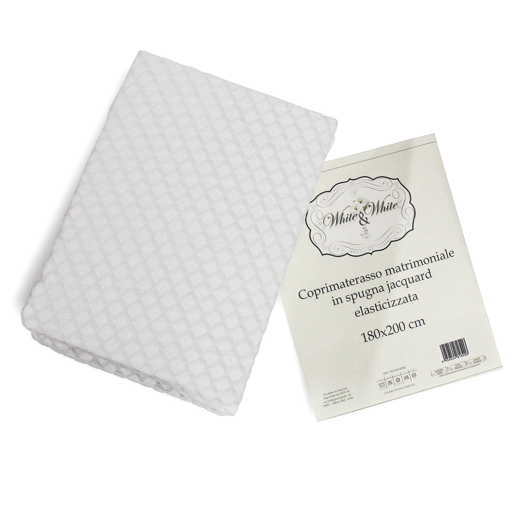 TESS HOME COLLECTION Coprimaterasso Matrimoniale 180x200 Spugna Heavy