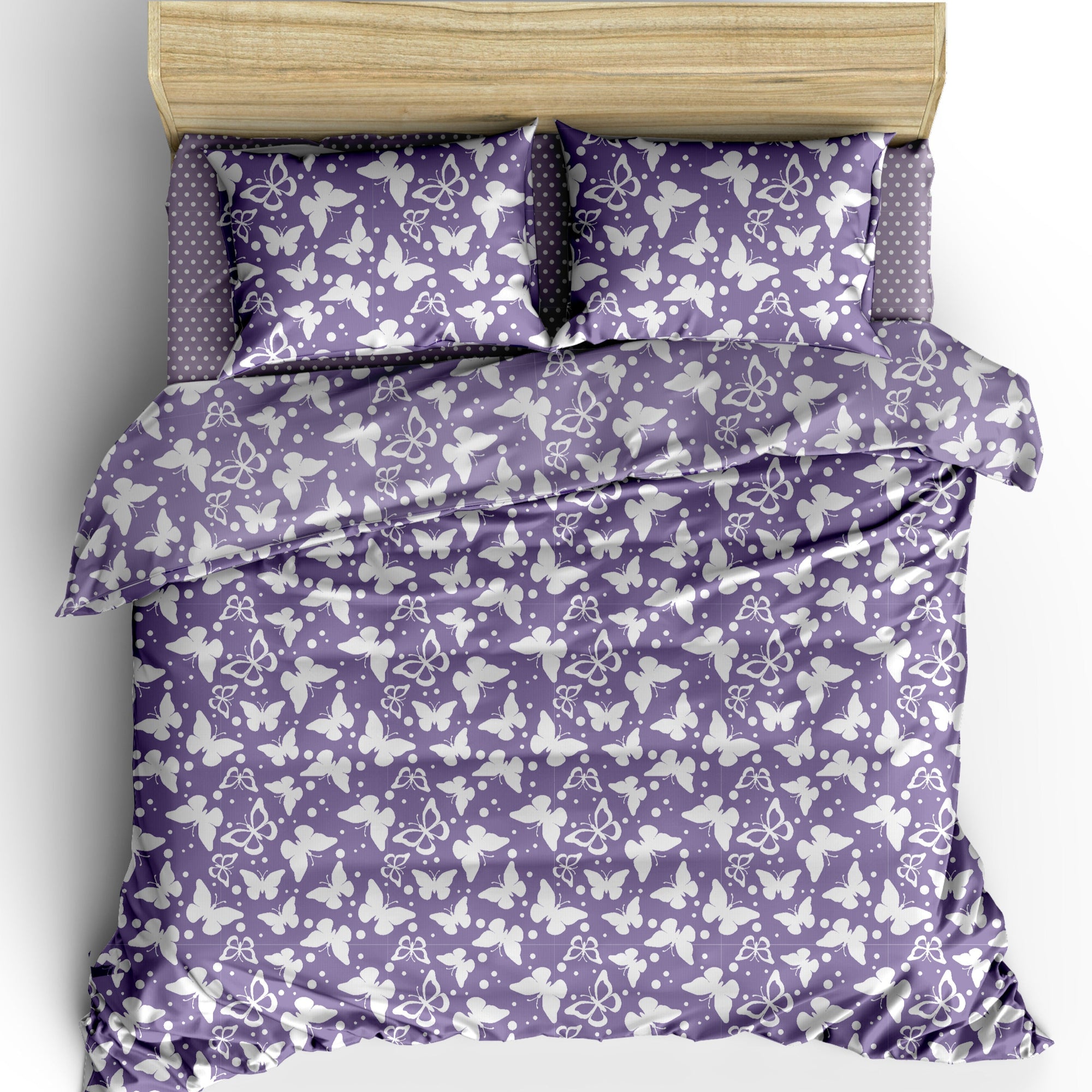 TESS HOME COLLECTION  Completo Copripiumino Butterfly in Puro Cotone