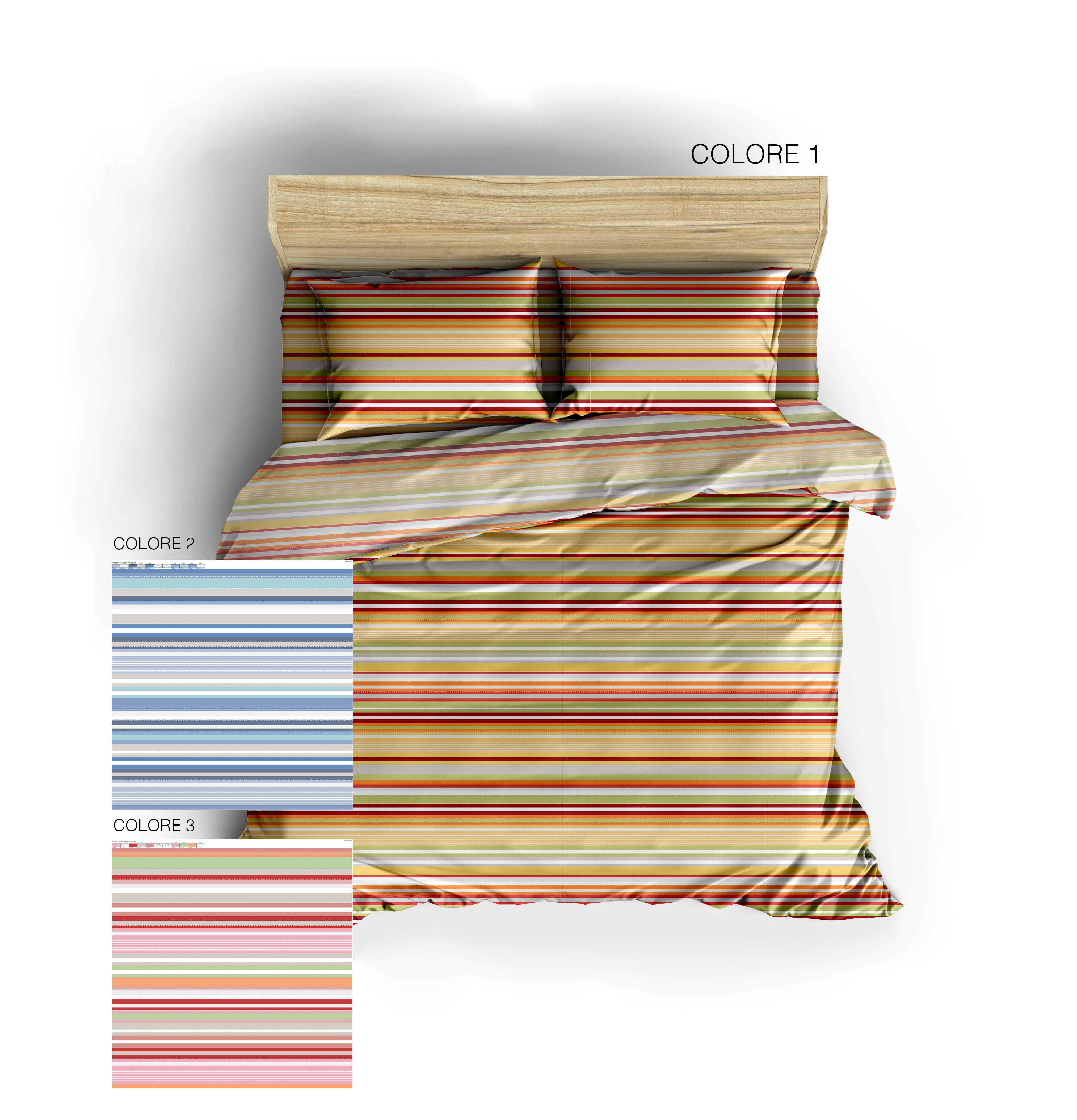 TESS HOME COLLECTION Completo letto matrimoniale Righe