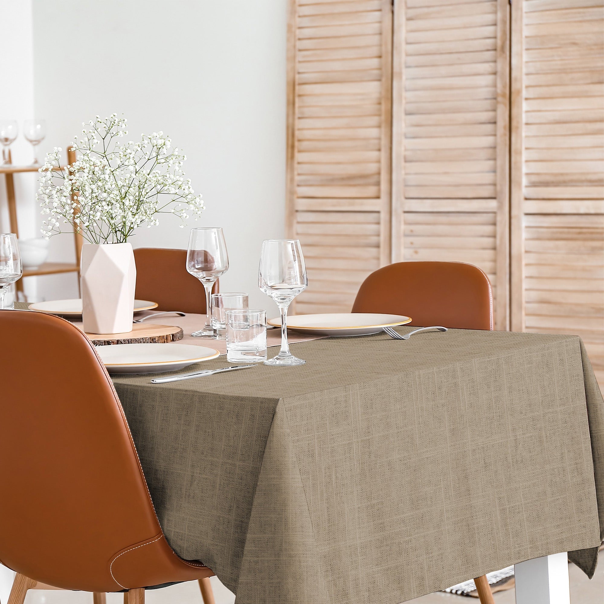 TESS HOME COLLECTION Tovaglia antimacchia Effetto Juta